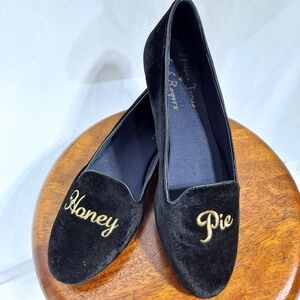 Draper James x Jack Rogers Black Velvet Honey Pie Flats